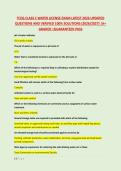 TCEQ CLASS C WATER LICENSE EXAM LATEST 2026 UPDATED &NewLine;QUESTIONS AND VERIFIED 100&percnt; SOLUTIONS &lpar;2026&sol;2027&rpar; &vert;A&plus; &NewLine;GRADED &vert;GUARANTEED PASS 