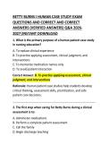Betty Burns I Human Case Study Exam Practice Questions and Correct Answers
