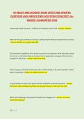 NJ HEALTH AND ACCIDENT EXAM LATEST 2026 UPDATED &NewLine;QUESTIONS AND VERIFIED 100&percnt; SOLUTIONS &lpar;2026&sol;2027&rpar; &vert;A&plus; &NewLine;GRADED &vert;GUARANTEED PASS 