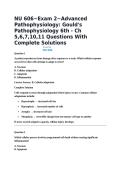NU 606~Exam 2~Advanced Pathophysiology&colon; Gould's Pathophysiology 6th - Ch 5&comma;6&comma;7&comma;10&comma;11 Questions With Complete Solutions