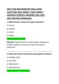 WGU C785 Biochemistry Final Exam Practice Questions and Correct Answers &vert; Comprehensive Study Guide