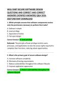 WGU D487 Secure Software Design Practice Questions and Correct Answers &vert; Comprehensive Exam Prep