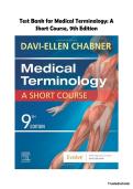 Test Bank for Medical Terminology A Short Course 9th Edition by Chabner &vert; Complete Test Bank &vert; Medical Terminology&comma; Anatomy & Healthcare Exam Prep