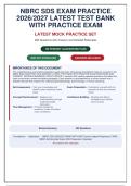 NBRC SDS Exam Practice 2026&sol;2027&colon; Latest Test Bank with 200 Questions and Verified Answers