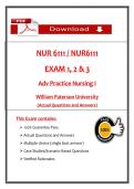 NUR 6111 Exams 1&comma; 2 & 3 &lpar;Latest 2026&sol;2027 Update&rpar; Advanced Practice Nursing I&comma; Questions and Answers - William Paterson University