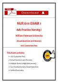 NUR 6111 Exam 1 &lpar;Latest 2026&sol;2027 Update&rpar; Advanced Practice Nursing I&comma; Questions and Answers - William Paterson University