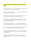 Death Investigation Final Exam &lpar;Roth&rpar; &vert;&vert; Acknowledged Answers 100&percnt;&period;