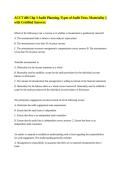 ACCT 406 Chp 3 Audit Planning&comma; Types of Audit Tests&comma; Materiality &vert;&vert; with Certified Answers&period;