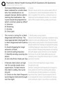 Psychiatric Mental Health Nursing NCLEX Study Guide 2026 &vert; Practice Questions and Clinical Rationales