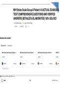 NIH Stroke Scale Group A Patient 1-6 ACTUAL EXAM 2026 TEST COMPREHENSIVE QUESTIONS AND VERIFIED ANSWERS &lpar;DETAILED & ELABORATED&rpar; 100&percnt; SOLVED