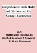 Comprehensive Florida Health & Life Insurance Key Concepts Examination Study Guide PDF &vert; Practice Questions&comma; Test Bank & License Prep
