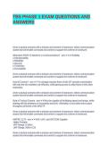 TBS PHASE 1 EXAM QUESTIONS AND ANSWERS