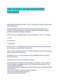 TBS PHASE 1 EXAM QUESTIONS ANSWERS