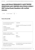 Apex-ANS EXAM&vert; FREQUENTLY MOST TESTED QUESTIONS AND VERIFIED SOLUTIONS &commat; 2026 &vert;&vert; 2027 &lpar;Actual Exam&rpar; Questions with verified Answers&NewLine;&NewLine;