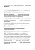 ENV 101 MIDTERM EXAM QUESTIONS WITH VERIFIED ANSWERS
