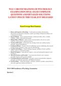 WGU C180 FOUNDATIONS OF PSYCHOLOGY &NewLine;EXAMINATION FINAL EXAM COMPLETE &NewLine;QUESTIONS AND DETAILED SOLUTIONS &NewLine;LATEST UPDATE THIS YEAR JUST RELEASED