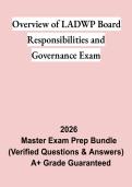 Overview of LADWP Board Responsibilities & Governance Exam Study Guide PDF &vert; Practice Questions&comma; Test Bank & Review