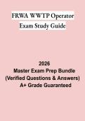 FRWA WWTP Operator Exam Study Guide PDF &vert; Practice Questions&comma; Test Bank & Wastewater Certification Prep