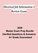 Electrical Job Information 1 Review Exam Study Guide PDF &vert; Practice Questions&comma; Test Bank & Electrician Exam Prep