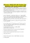CIP Level 1 NACE-CIP1-001 Practice Test Questions with Correct Answers 2026 &vert; Latest Verified Answers &vert; NACE Coating Inspector Program &lpar;CIP&rpar; Level 1 Study Guide &vert; Grade A&plus; Exam Prep