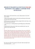 &NewLine;HESI RN FUNDAMENTALS EXIT EXAM 2024-2025 QUESTIONS AND CORRECT ANSWERS WITH RATIOANLES&NewLine;