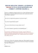 HESI RN MED SURG VERSION A &VERSION B 2024-2025 ACTUAL EXAM QUESTIONS AND CORRECT ANSWERS GRADED A&plus;&NewLine;&NewLine;