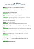 NRS 416 Exam 2&NewLine;UPDATED ACTUAL Questions and CORRECT Answers