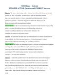 NS520 Exam 1 Material&NewLine;UPDATED ACTUAL Questions and CORRECT Answers