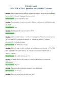 NSG300 Exam 1&NewLine;UPDATED ACTUAL Questions and CORRECT Answers