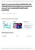 MICN LA County Final EXAM QUESTIONS AND VERIFIED SOLUTIONS &vert;2026&vert; Exam Questions & Answers Test &vert;&vert; ELABORATED &DETAILED ANSWERS&excl;&excl;&NewLine;&NewLine;