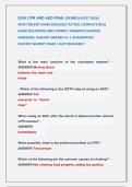 ISSA CPR AND AED  EXAMS &vert;&vert; MOST RECENT EXAMS 2026&vert;2027