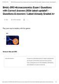 BMAL-590 Microeconomics Exam &vert; Questions with Correct Answers 2026 latest update&excl;&excl; - Questions & Answers &vert; Latest Already Graded A&plus;&NewLine;&NewLine;