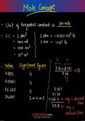 Short notes of Mole concept Ch 1 Chemistry Class 11 &NewLine;