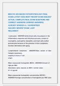 MSN 570 ADVANCED PATHOPHYSIOLOGY FINAL &NewLine;EXAM &lpar;LATEST 2026&rpar; MOST RECENT EXAM 2026&vert;2027 &NewLine;ACTUAL COMPLETE REAL EXAM QUESTIONS AND &NewLine;CORRECT ANSWERS &lpar;VERIFIED ANSWERS&rpar;  &NewLine;ALREADY GRADED A&plus; &vert; GUARANTEED                     &NewLine;SUCCES&excl;&excl; NEWEST EXAM &vert; JUST      