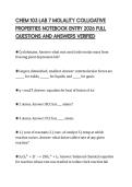 CHEM 103 LAB 7 MOLALITY COLLIGATIVE&NewLine;PROPERTIES NOTEBOOK ENTRY 2026 FULL&NewLine;QUESTIONS AND ANSWERS VERIFIED&NewLine;