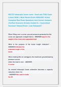 NCCCO telescopic boom crane - fixed cab &lpar;TSS&rpar; Exam &NewLine;&lpar;Latest 2026&rpar; &vert;&vert; Most Recent Exam 2026&vert;2027 Actual &NewLine;Complete Real Exam Questions And Correct Answers &NewLine;&lpar;Verified Answers&rpar; Already Graded A&plus; &vert; Guaranteed &NewLine;Success&excl;&excl; Newest Exam &vert; Just Released&excl;&excl;