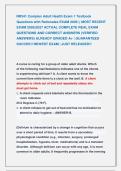 NR341 Complex Adult Health Exam 1 Textbook &NewLine;Questions with Rationales EXAM 2026 &vert;&vert; MOST RECENT &NewLine;EXAM 2026&vert;2027 ACTUAL COMPLETE REAL EXAM &NewLine;QUESTIONS AND CORRECT ANSWERS &lpar;VERIFIED &NewLine;ANSWERS&rpar; ALREADY GRADED A&plus; &vert; GUARANTEED &NewLine;SUCCES&excl;&excl; NEWEST EXAM &vert; JUST RE