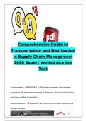 Transportation & Distribution in Supply Chain Management Study Guide &vert; 35&plus; Exam Questions & Answers &vert; Freight Transportation&comma; Intermodal Logistics&comma; Distribution Systems & Transportation Modes &vert; Operations Management
