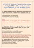 HESI Medical-Surgical Nursing Simulation Exam 2025&sol;2026&colon; 200 Practice Questions with Detailed Rationales