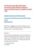 NU 578 Unit 3 Exam &lpar;2026 &sol; 2027 Update&rpar; University Of South Alabama&comma; Questions & Answers &lpar;Verified Answers&rpar; &vert; Complete A&plus; Guide - PDF