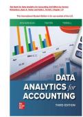 Solution manual  & Test Bank Data Analytics for Accounting 3rd Edition by Vernon  Richardson&comma; Ryan A&period; Teeter and Katie L&period; Terrell  &vert; ISBN-13 &rlm; &colon; &lrm; 978-1265094454 &vert; Chapter 1- 9 &vert; All Chapters 
