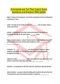 Ornamental and Turf Pest Control Exam Questions and Answers 2026 Update