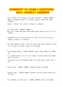 CHEMISTRY 101 EXAM 3 QUESTIONS WITH CORRECT ANSWERS&period;