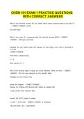 CHEM 101 EXAM 1 PRACTICE QUESTIONS WITH CORRECT ANSWERS&period;