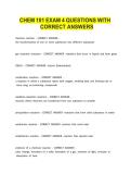 CHEM 101 EXAM 4 QUESTIONS WITH CORRECT ANSWERS