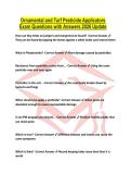 Ornamental and Turf Pesticide Applicators Exam Questions with Answers 2026 Update