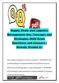 Supply Chain & Logistics Management Study Guide &vert; 80&plus; Exam Questions & Answers &vert; Strategic Sourcing&comma; Procurement&comma; Warehousing&comma; Transportation&comma; Layout Strategy & Operations Management