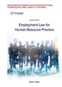  Employment Law for Human Resource Practice&comma; 7th Edition Solution Manual by David J&period; Walsh &vert; ISBN-13 978-0357717547 &vert; Chapter 1-17 &vert; Complete Chapter Solutions