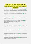 UIUC RST 230 Final Exam UPDATED &NewLine;ACTUAL QUESTIONS AND CORRECT &NewLine;ANSWERS