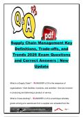 SUPPLY CHAIN MANAGEMENT EXAM COMPLETE PACKAGE DEAL